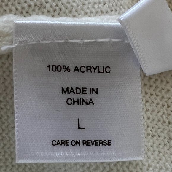 New York and Company Ivory Cowl Neck Sweater Size Large - Picture 4 of 5